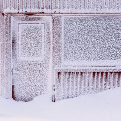 Porte et fenêtre gelées en Islande