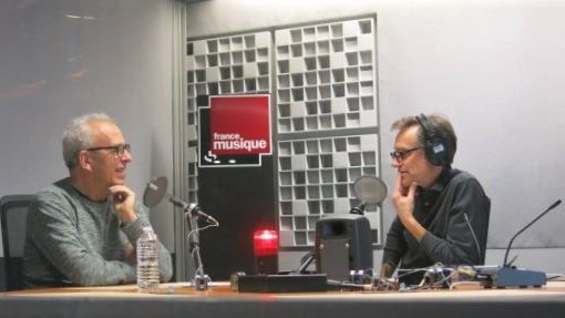 France Musique, studio 361... François Le Roux, baryton & le producteur Philippe Venturini (g. à d.) ©Radio France - Annick Haumier / RF
