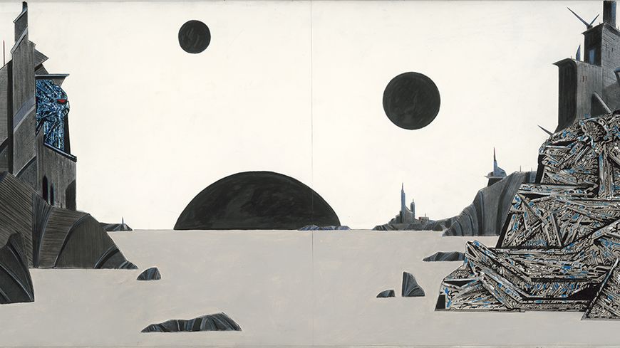 Tableau de Philippe Druillet et François Avril dans l'exposition "Apocalypses"