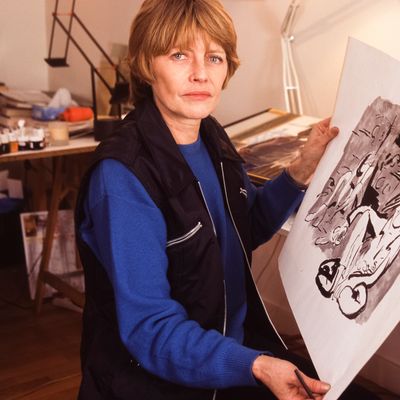 Claire Bretécher chez elle en 1997