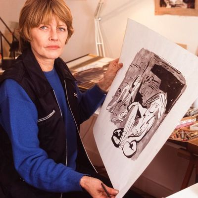 Claire Bretécher chez elle en 1997
