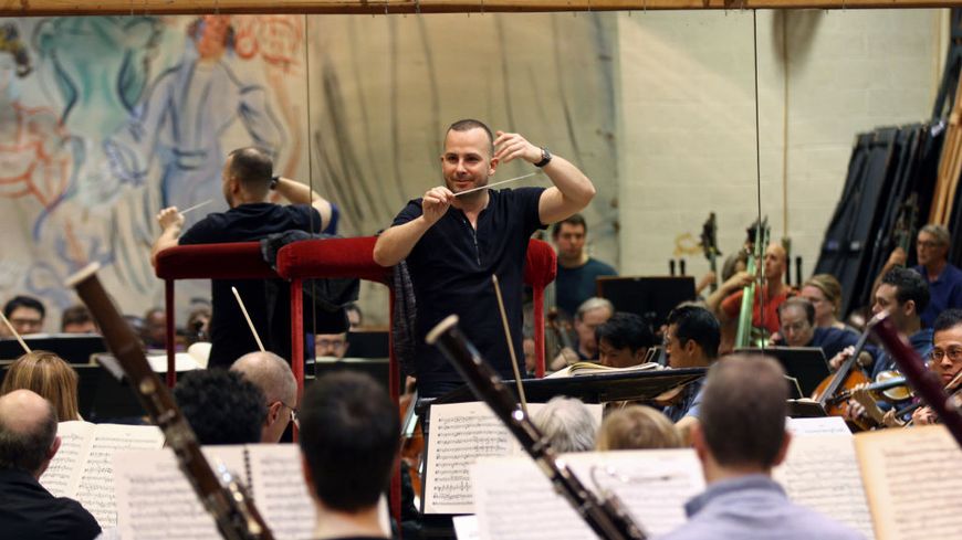 Yannick Nézet-Séguin lors d'une répétition avec l'Orchestre du Metropolitan Opera de New York