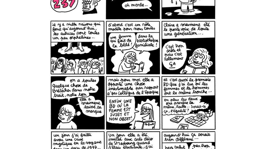 Extrait d'Une Année exemplaire, de Lisa Mandel, Jour 237, en hommage à Claire Bretécher