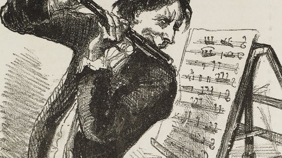 Flûtiste d'orchestre, par Emile Marcelin (1825-1887) dans le No 80 du Journal Amusant, Juillet 1857 ©Getty - De Agostini Picture Library