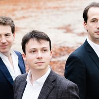 Nathanaël Gouin, piano, Yan Levionnois, violoncelle et Guillaume Chilemme, violon. Leur enregistrement de trios de jeunesse de Beethoven et Korngold est paru chez Mirare