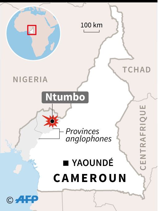 Le village de Ngarbuh (parfois nommé Ntumbo), dans le nord-ouest anglophone du Cameroun, où a été commis un massacre de civils le 14 février 2020