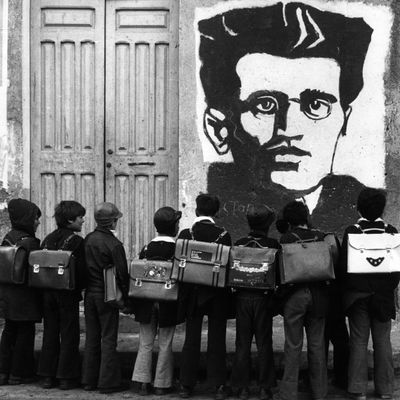 Portrait mural d'Antonio Gramsci