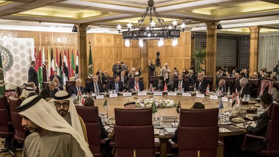 Réunion extraordinaire de la Ligue arabe, samedi 1er février au Caire. ©AFP - KHALED DESOUKI