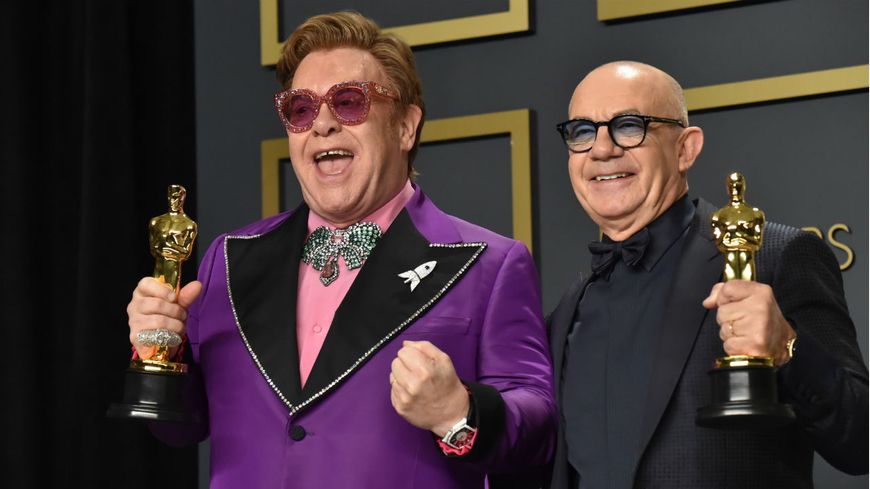 Elton John et Bernie Taupin aux Oscars 2020