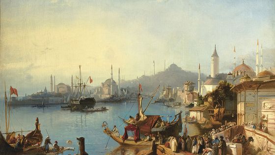 Arrivée du sultan Abdülmecid 1er à la mosquée Nusretiye à Istanbul en 1842 ©Getty - Heritage Images