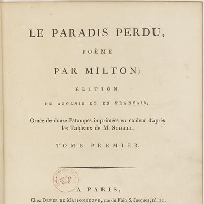 Le paradis perdu (l'original) de John Milton