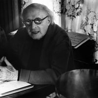 Portrait du pianiste Jean Wiener (1896-1982) à Paris en 1979