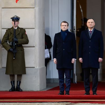 President of Poland, Andrzej Duda and President of France,...
