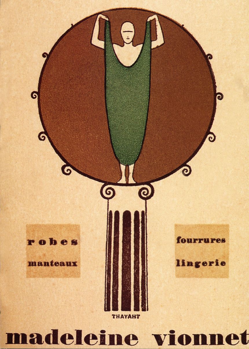 Logotype de la maison Vionnet dessiné par Ernesto Thayaht, 1919