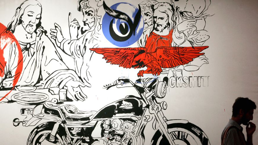 "La Cène" d'Andy Warhol lors de l'exposition REPENT AND SIN NO MORE au Cloitre de Bramante à Rome en 2006