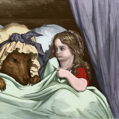 Le Petit chaperon rouge, gravure de Gustave Doré pour une édition des contes de Charles Perrault