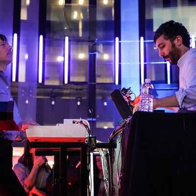Jean-Benoit Dunckel et Jonathan Fitoussi le 12 mars 2020 à la Maison de la Radio (M. Balci / RF)