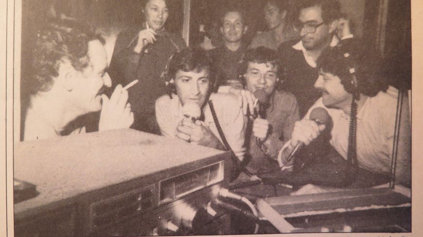 Dans le studio FG, Gai pied hebdo, mai 1984