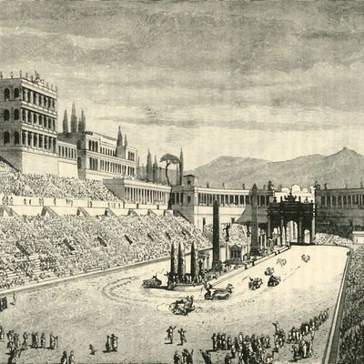 Gravure du XIXe siècle représentant le Circus Maximus de Rome
