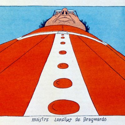 Dubout, Maître Janotus de Bragmardo, illustration réalisée pour une édition de 1931 de Gargantua de Rabelais.