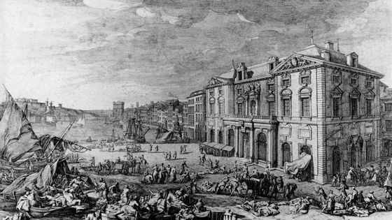 Rue de l'Hôtel de ville pendant la peste de Marseille de 1720, France. Ce que les épidémies du passé nous apprennent de la situation actuelle. ©Getty - API/Gamma-Rapho