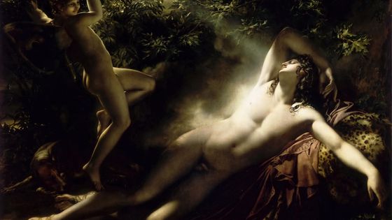 Le sommeil d'Endymion, (1791). Anne-Louis Girodet de Roucy Trioson (1767-1824).Musée du Louvre, Paris. - Getty
