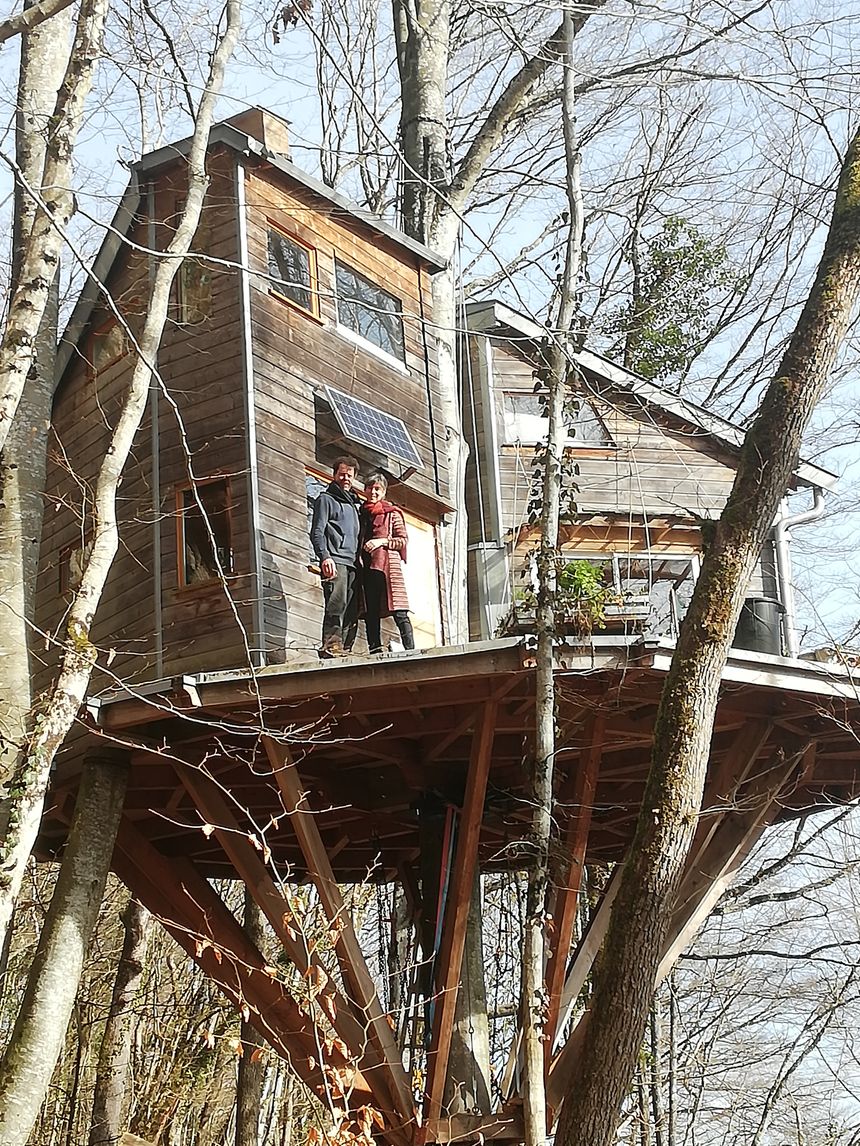 La cabane de Xavier Marmier et de sa compagne Line a été construite il y a 8 ans.