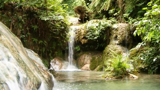 Chute d'eau et son bassin naturel à Mele, Vanuatu - thmcmahon via wikimedia CC