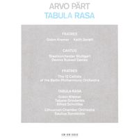Arvo Pärt, Tabula Rasa. Fratres: Gidon Kremer, Keith Jarrett. Cantus: Staatsorchester Stuttgart, Dennis Russell Davies. Fratres: 12 violoncelles de l'Orchestre philharmonique de Berlin. Tabula Rasa: Lithuanian Chamber Orchestra, Saulius Sondeckis