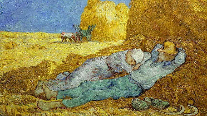La méridienne ou La sieste (d'après Millet), huile sur toile de Van Gogh, décembre 1889-janvier 1890.