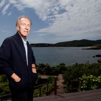 Le chef d'orchestre italien Claudio Abbado photographié chez lui en Sardaigne en 2009