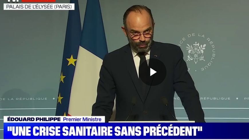 Conférence de presse d'Edouard Philippe après le conseil des ministres du 18 mars 2020