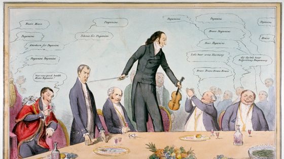 Illustration représentant Paganini en juillet 1831 - Getty