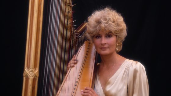 La harpiste Marielle Nordmann en 1985 ©Getty - JACQUES SARRAT/Sygma