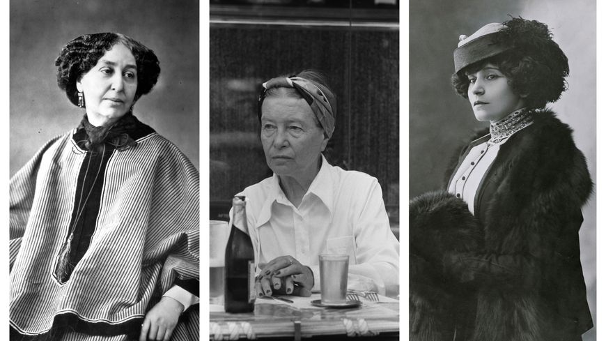 George Sand, Simone de Beauvoir et Colette.