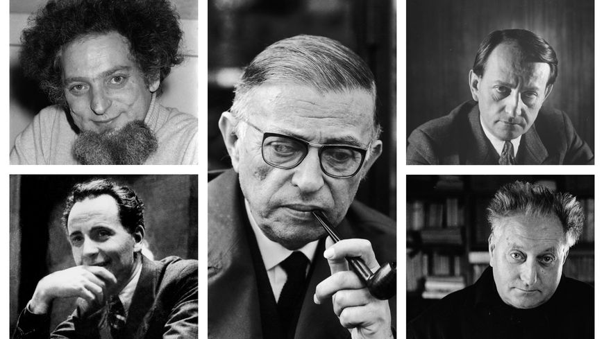 Georges Perec, Louis Aragon, Jean-Paul Sartre, André Malraux, Jean Giono