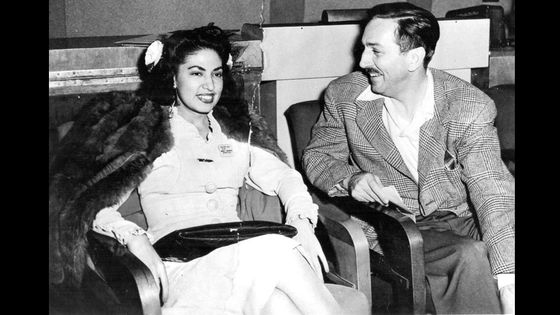 Hollywood en 1944, Consuelo Velázquez & Walt Disney - Sinafo.INAH, Pachuca, Mexico
