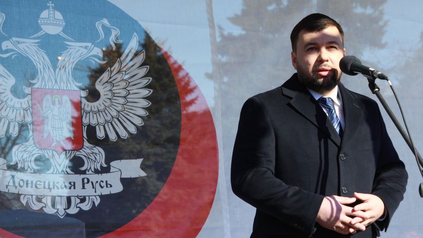 Denis Pouchiline, président du conseil suprême de la république autoproclamée de Donetsk, l’État séparatiste formé après un référendum populaire le 12 mai 2014.