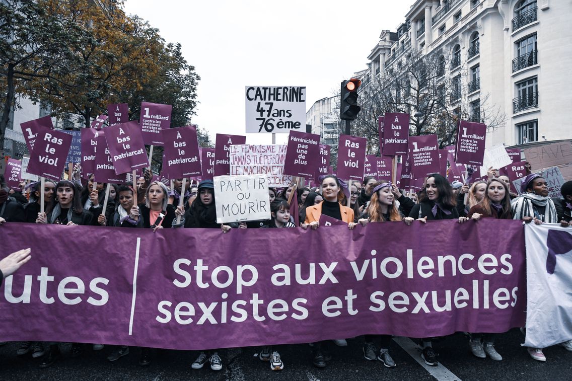 La manifestation #NousToutes pour les droits des femmes à Paris, en novembre 2019.