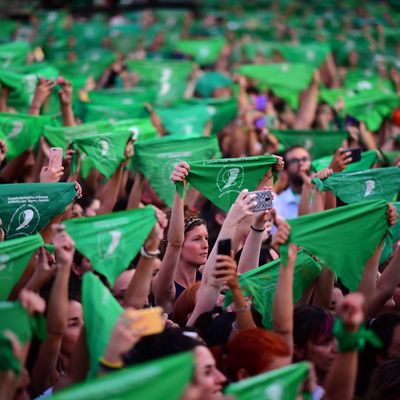 Les "pañuelos verdes" à Buenos Aires, Février 2020.