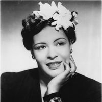 La chanteuse Billie Holiday, en 1939, aux Etats-Unis