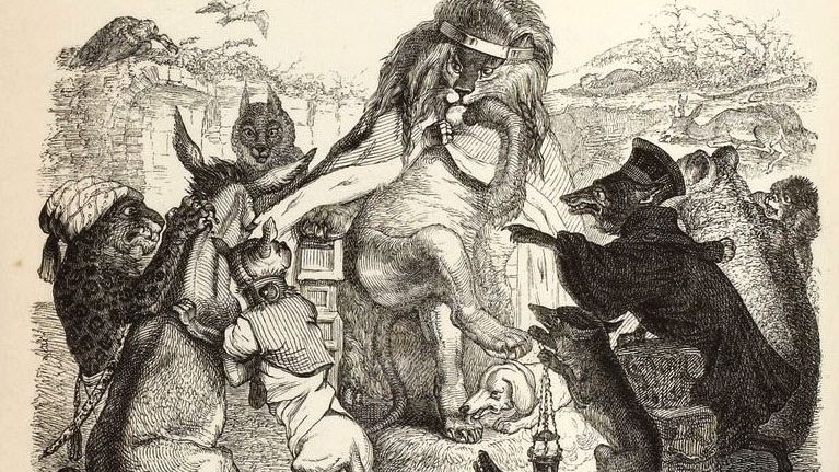 "Les Animaux malades de la peste", gravure de Granville