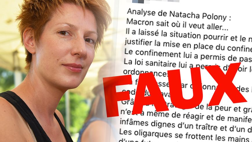 Ce post Facebook est attribué à l'éditorialiste Natacha Polony alors qu'elle n'en a pas écrit une seule ligne.