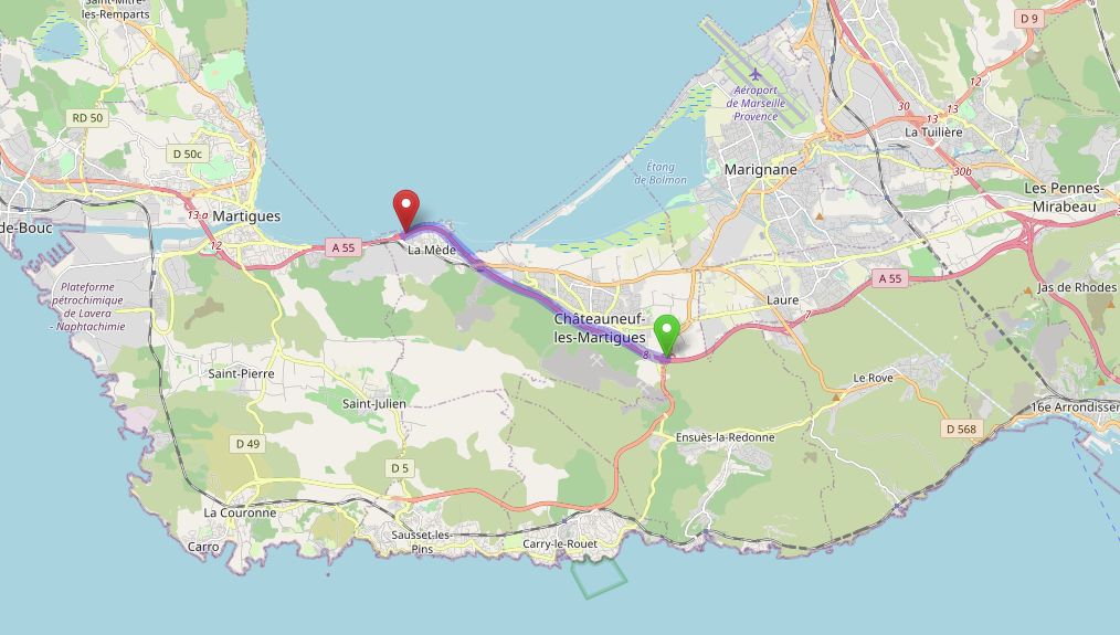 Fermeture Nocturne De L A55 A Chateauneuf Les Martigues