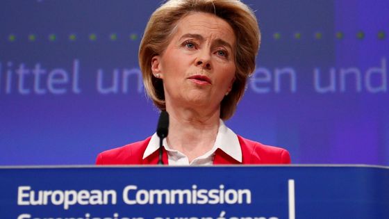 La présidente de la Commission européenne, Ursula Von der Leyen, le 2 avril 2020. ©AFP - François Lenoir
