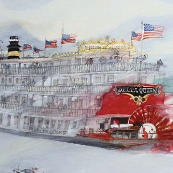 Delta Queen, Mississippi River by Franklin McMahon