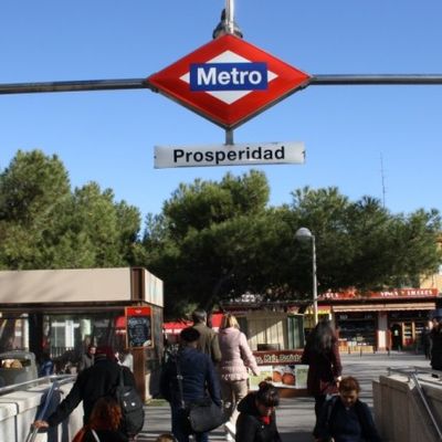 Sortie du métro Prosperidad, Madrid