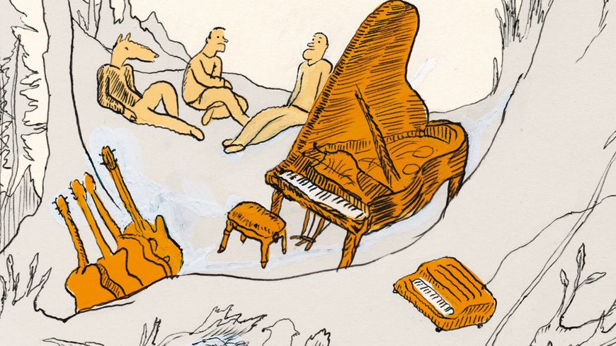 Détail de la couverture de "J'aurais voulu faire de la BD" de Philippe Dupuy avec Dominique A et Stéphan Oliva