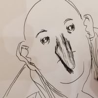 Capture écran de la vidéo, ici le personnage de Blast de Manu Larcenet