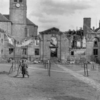 Le centre-ville de Verdun au lendemain de la Première Guerre Mondiale